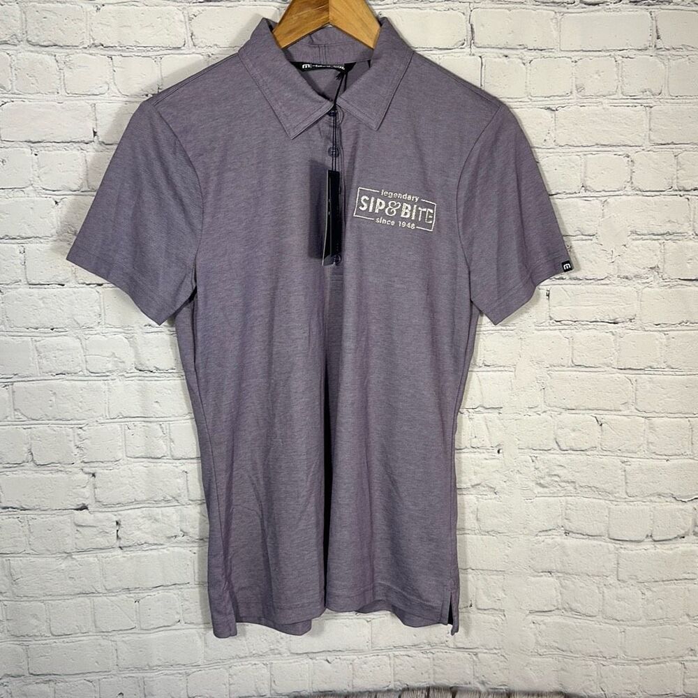 Travis Matthew Purple Golf Polo Short Sleeve Shirt M Medium NEW